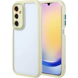 ZORE Galaxy A25 Kılıf Kamera Korumalı Renkli Kenar ve Çerçeve Tasarımlı Vitamin Kapak-Yeşil