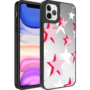 ZORE iPhone 11 Pro Max Uyumlu Aynalı Desenli Kamera Korumalı Parlak  Mirror Kapak-Yıldız