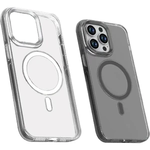 ZORE Apple iPhone 15 Pro Max Kılıf Wireless Şarj Özellikli Şeffaf Efsane Kapak-Renksiz