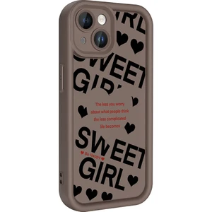 ZORE Apple iPhone 14 Kılıf Kamera Korumalı Baskılı Arka Yüzey Klas Kapak-Siyah