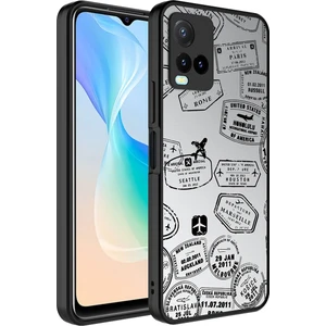 ZORE Vivo Y32 Kılıf Aynalı Desenli Kamera Korumalı Parlak  Mirror Kapak-Seyahat