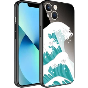 ZORE iPhone 13 Uyumlu Kamera Korumalı Desenli Sert Silikon Epoksi Kapak-No9