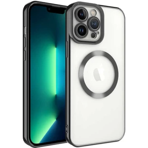ZORE Apple iPhone 13 Pro Max Kılıf Magsafe Wireless Şarj Özellikli Setro Silikon-Siyah