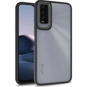 ZORE Vivo Y20 Kılıf Flora Kapak-Siyah