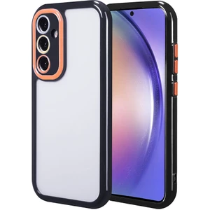 ZORE Galaxy A54 Kılıf Kamera Korumalı Renkli Kenar ve Çerçeve Tasarımlı Vitamin Kapak-Siyah