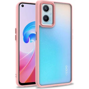 ZORE Oppo A96 4g Kılıf Flora Kapak-Rose Gold