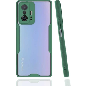 Xiaomi Mi 11T Pro 5g Kılıf Parfe Kapak-Koyu Yeşil