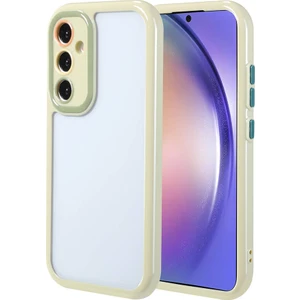ZORE Galaxy A54 Kılıf Kamera Korumalı Renkli Kenar ve Çerçeve Tasarımlı Vitamin Kapak-Yeşil