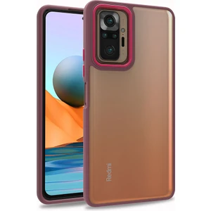 Xiaomi Redmi Note 10 Pro Kılıf Flora Kapak-Kırmızı