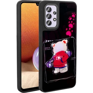 ZORE Galaxy A32 4g Kılıf Parlayan Kabartmalı Ikonik Figürlü Amas Silikon Kapak-Siyah