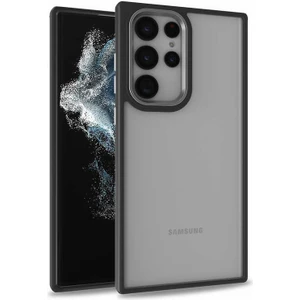 ZORE Galaxy S22 Ultra Kılıf Flora Kapak-Siyah