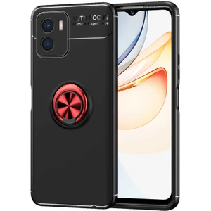 ZORE Vivo Y15S Kılıf Ravel Silikon Kapak-Siyah-Kırmızı