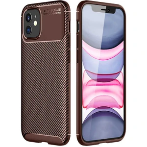 ZORE iPhone 12 Mini Uyumlu Negro Silikon Kapak-Kahverengi