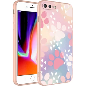Apple iPhone 8 Plus Kılıf Kamera Korumalı Desenli Sert Silikon Epoksi Kapak-No4