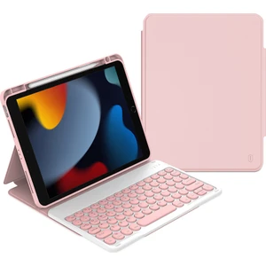 iPad Pro 10.5 7.nesil Tablet Uyumlu Çanta Tip Gizli Kalem Koruma Bölmeli Manyetik Bluetooth Özellikli Kablosuz Klavyeli Kılıf