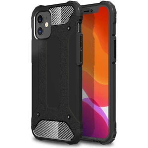 iPhone 12 Mini Uyumlu Crash Silikon Kapak-Siyah