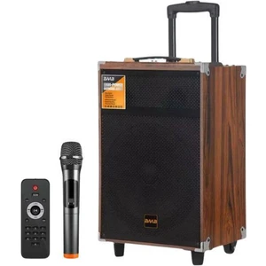 Baab B-Q8 8''20CM Kablosuz 1 El Mikrofon Bluetooth Şarjlı Müzik Kutusu
