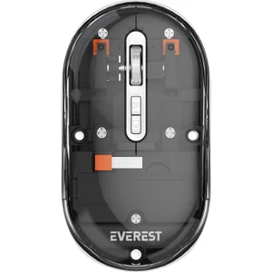 SM-BT29 Glassy USB Siyah Transparan 2in1 Bluetooth ve 2.4ghz Kablosuz Mouse