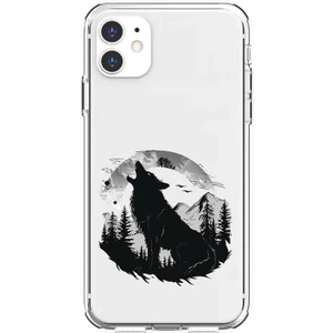 Apple Iphone 11 Uyumlu Kurt Gece  Desenli Silikon Kılıf