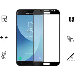 Tekno Prime Samsung Galaxy J7 Prime Ile Uyumlu Siyah Kırılmaz Cam 9d Tam Kapatan Süper Glass