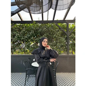 Siyah Cindy Tesettür Abiye