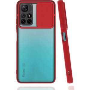 ZORE Xiaomi Redmi Note 11T 5g Kılıf Lensi Kapak-Kırmızı