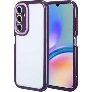 Galaxy A05S Kılıf Kamera Korumalı Renkli Kenar ve Çerçeve Tasarımlı Vitamin Kapak-Derin Mor