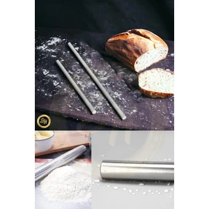 Snow Homs Masterchef 60 Cm Paslanmaz Metal Profesyonel Oklava Eşsiz Hamur Açma Deneyimi Dayanıklı Ve Ergonomik