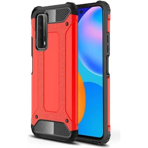 Huawei P Smart 2021 Kılıf Crash Silikon Kapak-Kırmızı
