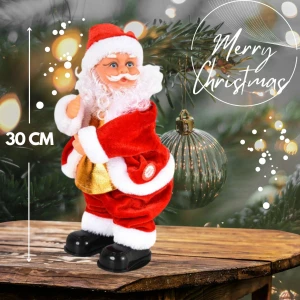 Dans Eden Popo Sallayan Noel Baba Hareketli Müzikli Noel Baba 30 cm