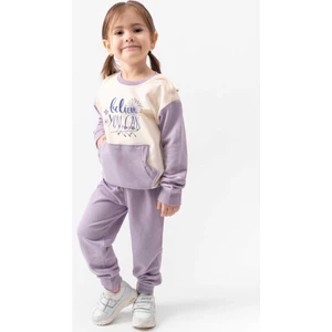 Zip Kanguru Cepli Believe Baskılı Iki Iplik Mevsimlik Kız Bebek Takım