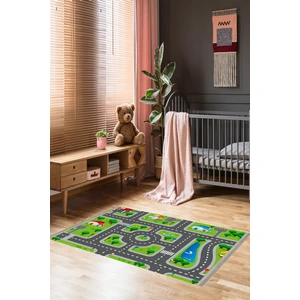 Homier Collection Kısa Saçaklı, Punto Serisi Yıkanabilir Kaymaz Taban Antibakteriyel Halı Çocuk Odası  CK-10127A