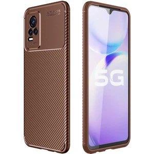 Vivo V21E Kılıf Zore Negro Silikon Kapak-Kahverengi
