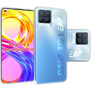 Realme 8 Kılıf Zore Süper Silikon Kapak-Renksiz