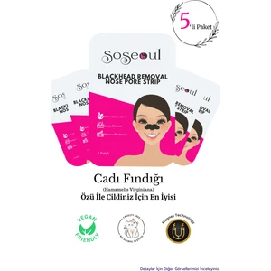 Siyah Nokta Burun Bandı Cadı Fındığı Özlü Gözenek Temizleyici 5'li Paket