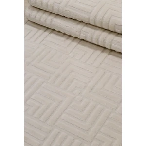 Merinos Frigya Kaymaz Tabanlı Kesme Kabartmalı Salon Koridor Mutfak Hali Açık Bej