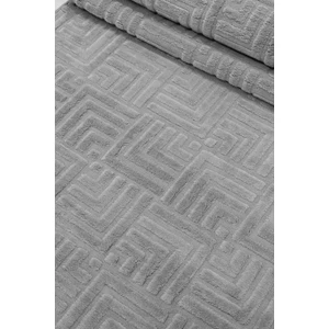 Merinos Frigya Kaymaz Tabanlı Kesme Kabartmalı Salon Koridor Mutfak Hali Gri