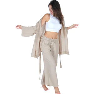 Loungewear Tek Pantolon (Lastikli ve Cepli) – %100 Pamuk Bürümcük Müslin Rahat Giyim