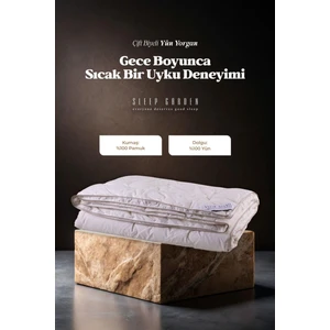 Sleep Garden Biyeli Yün Yorgan Tek Kişilik Jüt Keten Çantalı