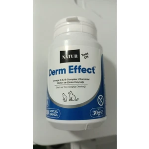 Derm Effect Deri ve Tüy Sağlığı Desteği Kedi ve Köpekler Için 60 Kapsül