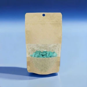 Konak Ambalaj Kraft Pencereli Doypack 110X185X35 mm 100 Lü Paket