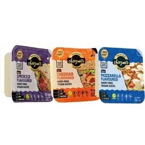 Vegan Lezzet 3'lüsü Dilimlenmiş ( Mozerella Cheddar Tütsü Dilim 250 gr)