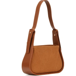 Newish Polo Kadın Taba Tiger Süet Baget Omuz Çantası newpolo270