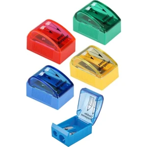 Kalemtıraş Çift Bıçaklı Hazneli 4 Lü 1 Paket Iki Bçaklı Kalemtraş Jumbo Kurşun Kalem Kalem Açaçagı Plastik Kapaklı