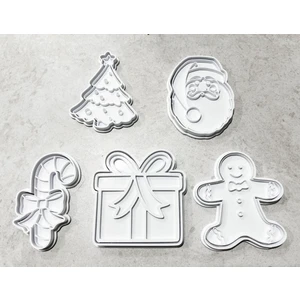 5 Adet Yılbaşı Temalı Kurabiye Kalıp Seti
