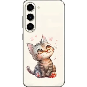 Samsung Galaxy S24 Uyumlu Kalpli Kediler  Desenli Silikon Kılıf