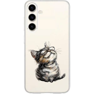 Samsung Galaxy S23 Fe Uyumlu Mutlu Kedi  Desenli Silikon Kılıf