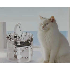 Ev Hayvanları Için Sessiz Şeffaf Otomatik Sirkülasyonlu Su Sebili (Adaptörlü)