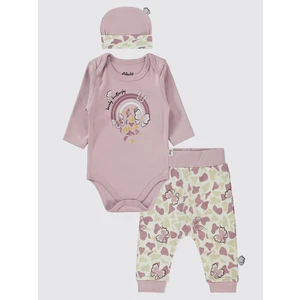 Civil Baby Kız Bebek 3'lü Takım 6-18 Ay Lila