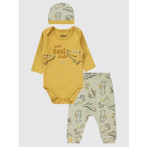 Civil Baby Erkek Bebek 3'lü Takım 6-18 Ay Hardal
